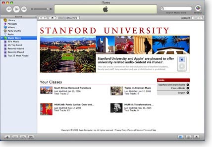 [Stanford
			University Podcast page]